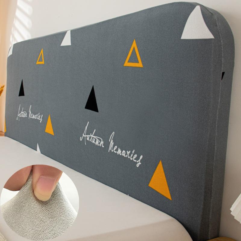 

Elastic Bed Head Slipcover Printed All-inclusive Bed Backrest Cover Velvet Plush Bed Headboard Cover Colorful Bedroom 120cmx65cm