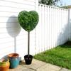Artificial Heart Shaped Topiary Stake Faux Boxwood Garden Decoration for Outdoor or Indoor Display Use