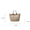 Women Straw Tote Handbag Large Capacity Crochet Beach Shoulder Bag Solid Color Weaving Travel Ladies Summer Daily Bag CLE