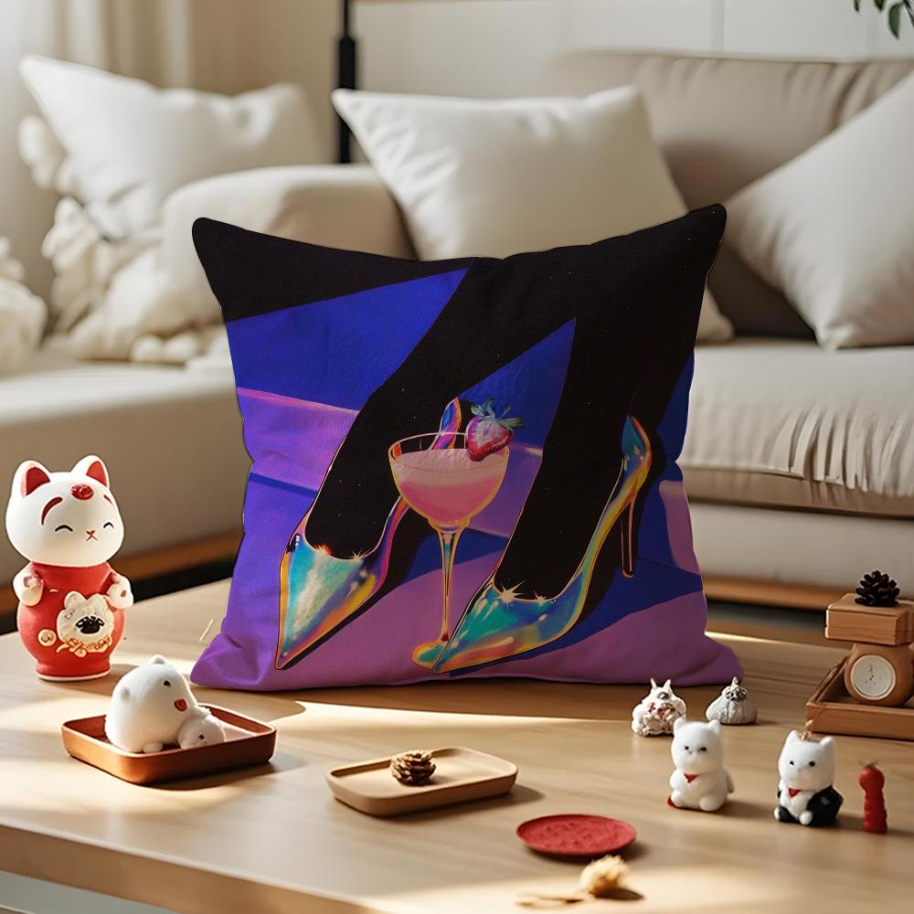 

Neon Dream Cushion Cover Anti-dustmite Pillowcase Invisible Zipper Silky Short Plush Sofa Cushion Cover 30X30cm