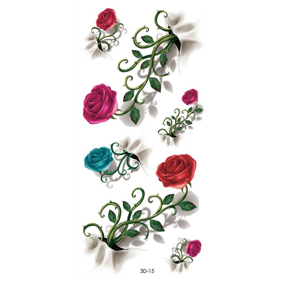 Easy To Clean 3D Butterfly Flower Feather Party Accessories Women Tattoo Sticker Body Stickers