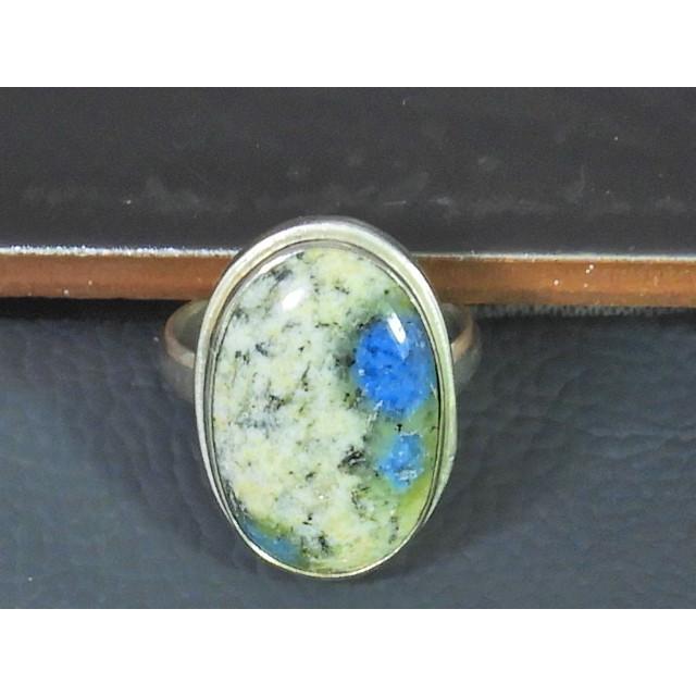 Natural K2 Jasper Solid 925 Sterling Silver Handmade Oval Ring Size US-09 MK-23