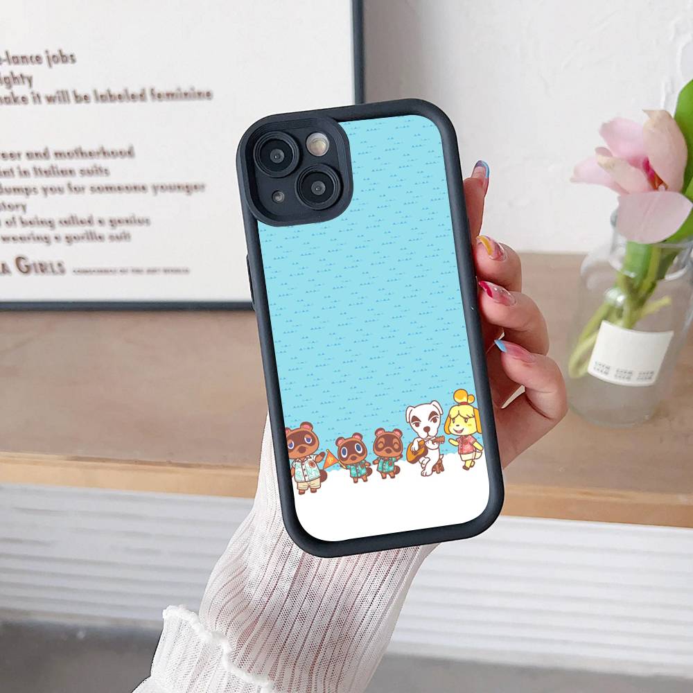 Game A-Animal C-C-Crossing Silicone Soft Phone Case For IPhone 17 16 15 14 Plus 13 12 Mini 11 Black Cover