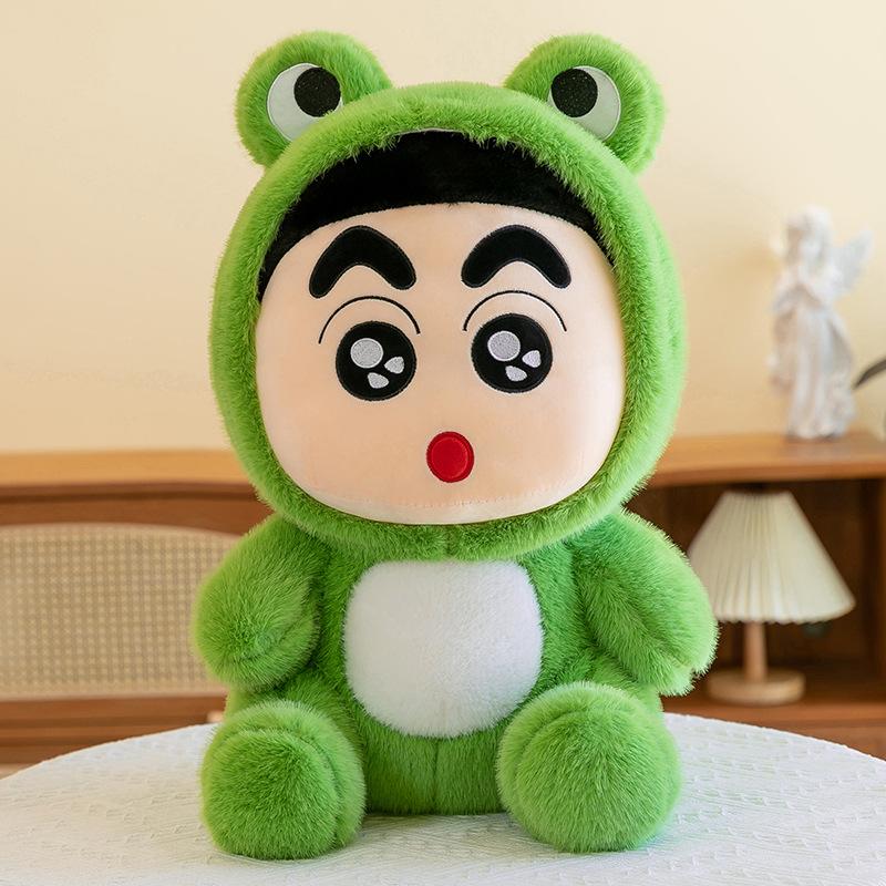Kawaii Plush Toy Cute Crayon Shinchan Dress Up Frog Bunny Bear Stuffed Doll Kids Birthday Gift for Children Prize