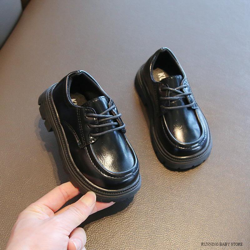 

Platform Shoes Loafers Boy Thick-soled Wedding Shoes Black Formal Party Footwear Brown Lace-up Increase Casual Shoes Girl I03162 21