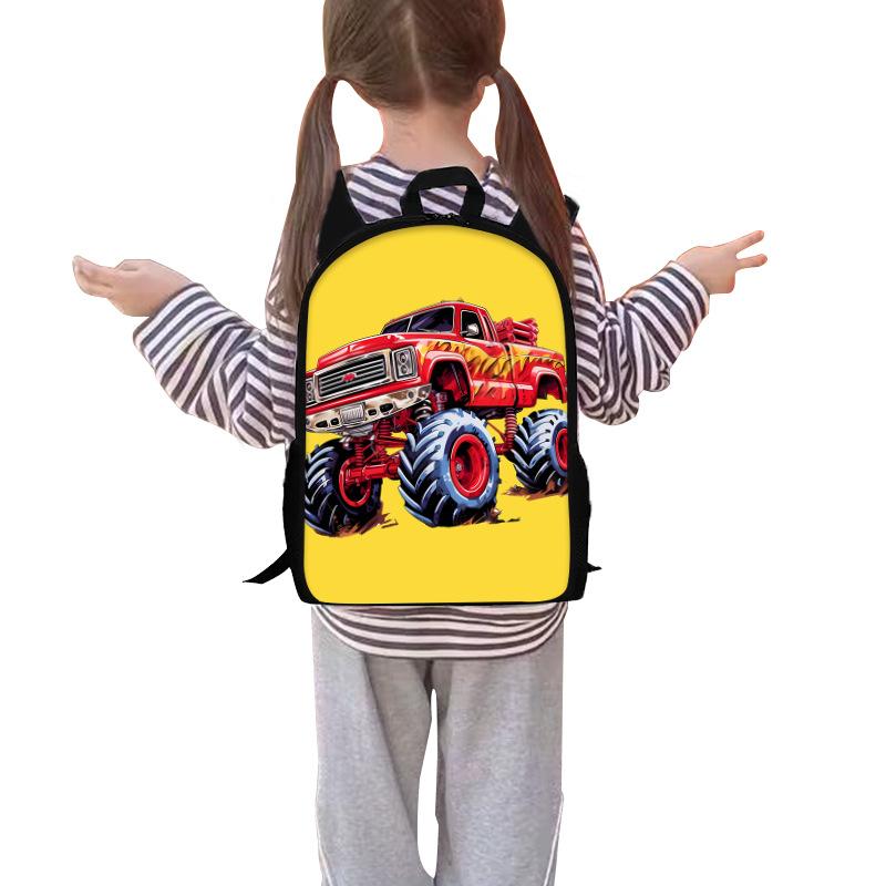 Classic Popular car off-road vehicle 3D Print 3pcs/Set pupil School Bags Laptop Daypack Backpack Crossbody Lunch bag Pencil Case