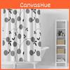 Versatile Peva Waterproof Shower Curtain Featuring Elegant Black Peony Design For Home Use