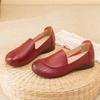 2025 Spring Genuine Leather Women's Shoes Comfortable Cowhide Soft Sole Casual Women Flat Heel Shoes Non slip Mom's Shoes