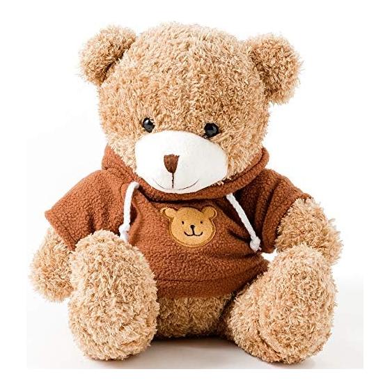 Plüschbär flauschiger Hoodie beige Kleidung Kinder Geburtstagsgeschenk