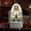 Guadalupe Virgin Prayer Lamp USB Powered Warm Light Soft Glow Catholic Night Light LED Religious Decor for Home Altar Bedroom Office Gift