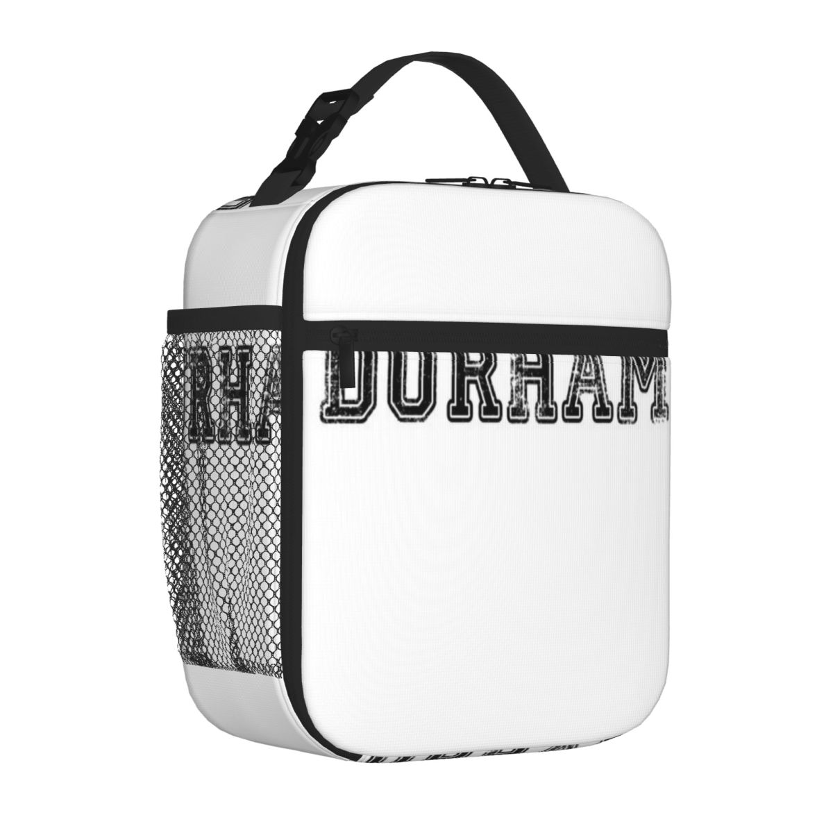 Bestselling Durham - Faded University Font Modern Travel Lunch Bag Gym Post-Workout Camping Lunch Bag One Size