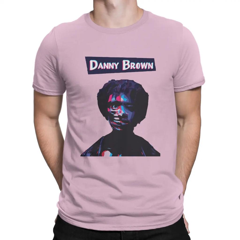 Geometry Rock T Shirt Men's  Pure Cotton Casual T-Shirts Crewneck Danny Brown Rapper Tee Shirt Short Sleeve Clothing Birthday