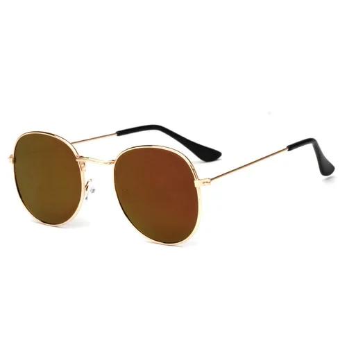 Retro Round Sunglasses For Men Women Brand Designer Vintage Sun Glasses Eyewear Luxury Mirror Ray Glasses