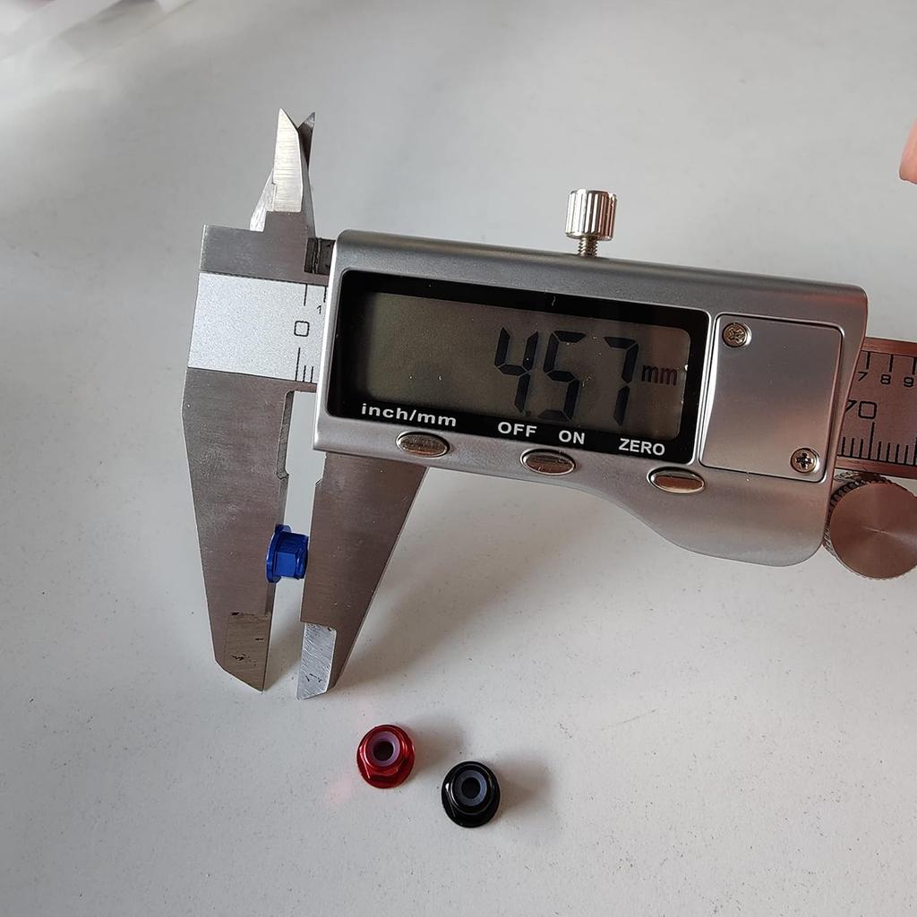 30pcs M3 Flange Lock Nuts CW Aluminum Alloy Nylon Inserted Self Clinching Locking Hex Nuts for DIY Build FPV Drone RC Car Parts, Red Color