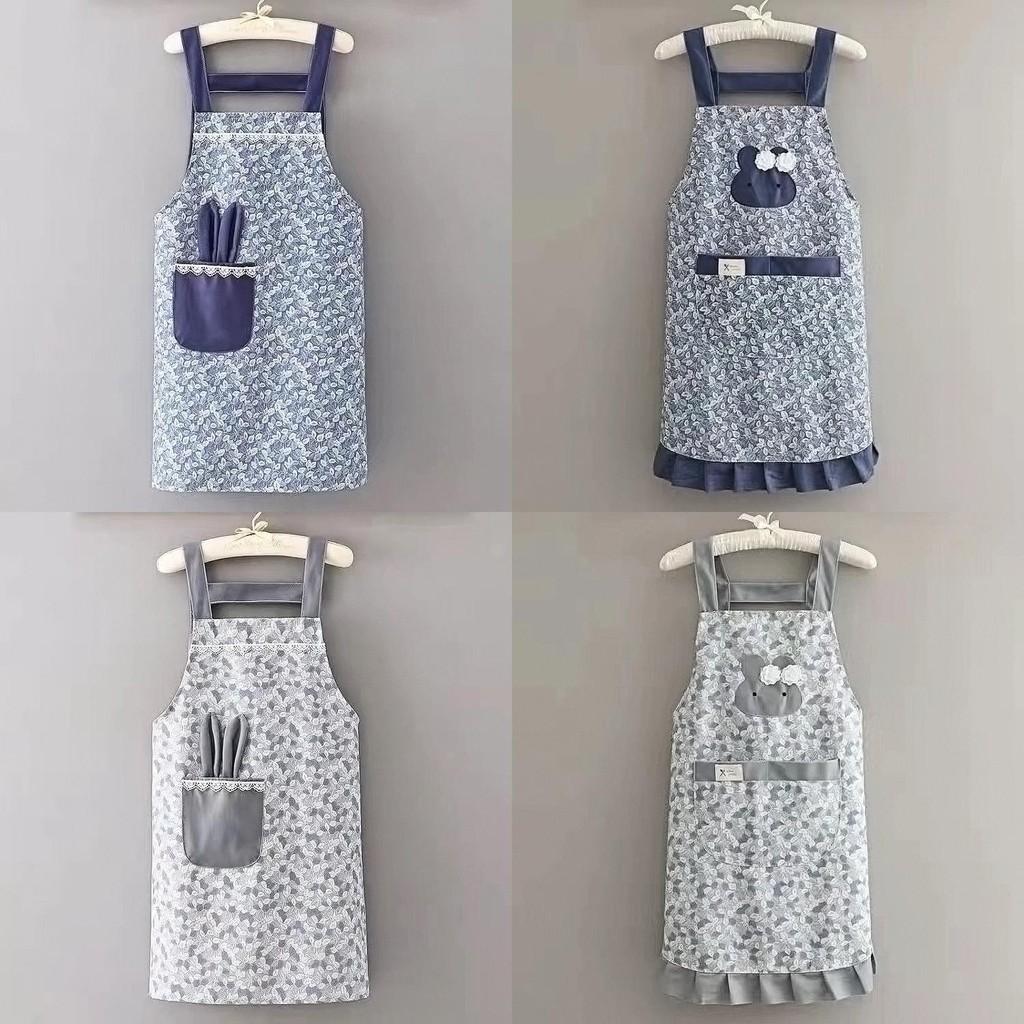 Apron Prevents Oil Stains Dirt Little Rabbit Pattern Lace Unisex Gift Design