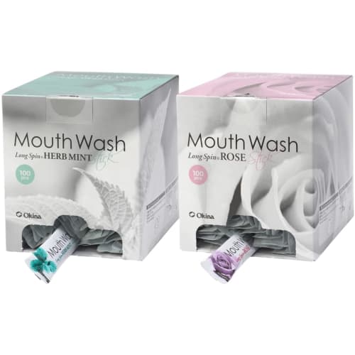 

Okina Mouthwash Long Spin Sticks, 10mL, 2 Types, 2 Boxes (100 Sticks x 2 Boxes, 200 Sticks, Portable, Individually Wrapped, Made in Japan) Herbal Mint