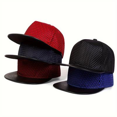 Boné de beisebol de malha plana de verão, casal, rapper, cantor, hip hop, bonés, esportes ao ar livre, caminhadas, chapéu snapback