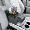 PU-Leder Armlehnenpolster Tragbares Auto-Armlehnenkissen Langlebige Aufbewahrungsbox Auto