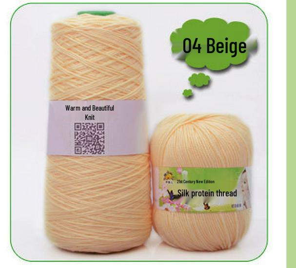 Filato di Cotone al Latte con Proteine della Seta per Maglieria e Uncinetto per Sciarpa per Neonato