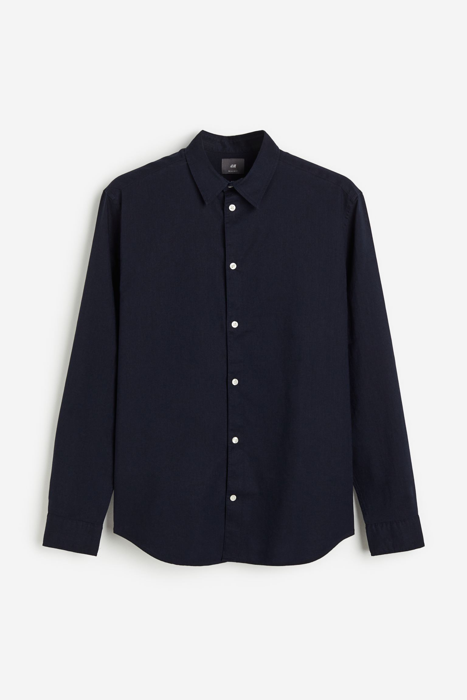 

Рубашка Regular Fit из смесового льна