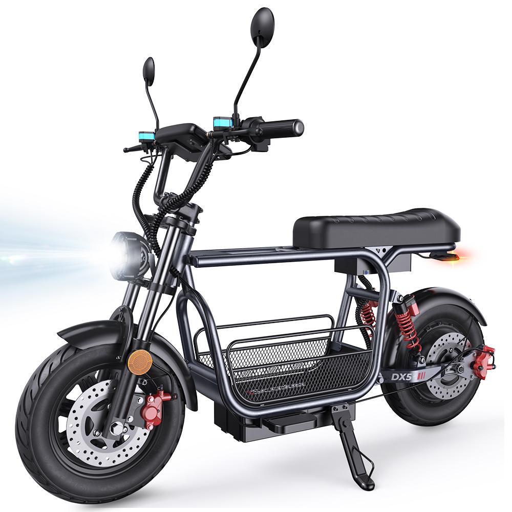 ISCOOTER DX5 1500W Výkonný motor Pohodlná elektrická koloběžka pro dospělé 15palcové pneumatiky 48V15.6Ah Baterie Městská dojížděcí e-koloběžka