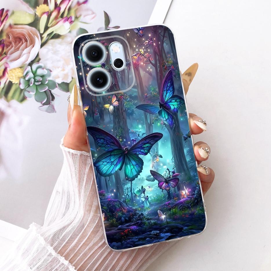 For Oppo Reno 14 Pro Case Reno14 F 5G Colorful Flowers Painted Cover Soft Slim Phone Case For Oppo Reno 14F Reno14 FS Pro Fundas