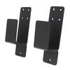 2PCS Door Barricade Brackets Open Bar Holder Carbon Steel Easy Installation U Bracket for Garage Barn 2x4 Boards Black