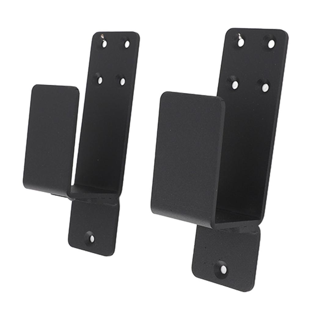 2PCS Door Barricade Brackets Open Bar Holder Carbon Steel Easy Installation U Bracket for Garage Barn 2x4 Boards Black