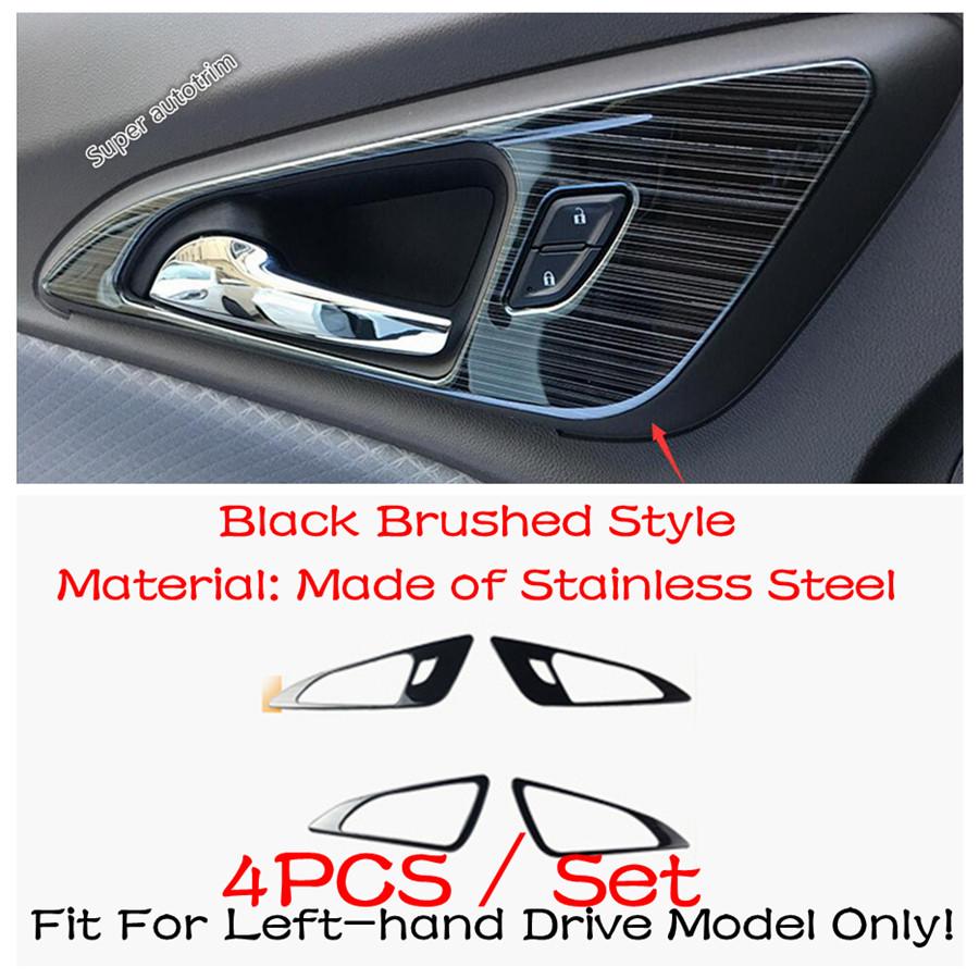 Black Brushed Accessories For Chevrolet Malibu 2016 -  AC Control Panel Door Bowl Head Light Switch Lift Button Cover Trim