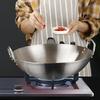 Stainless Steel Wok Pan Home Garden Non-stick Skillet Thicken Pan Gas Stoves Cooking Pot Cauldron Cast Iron For Kitchen