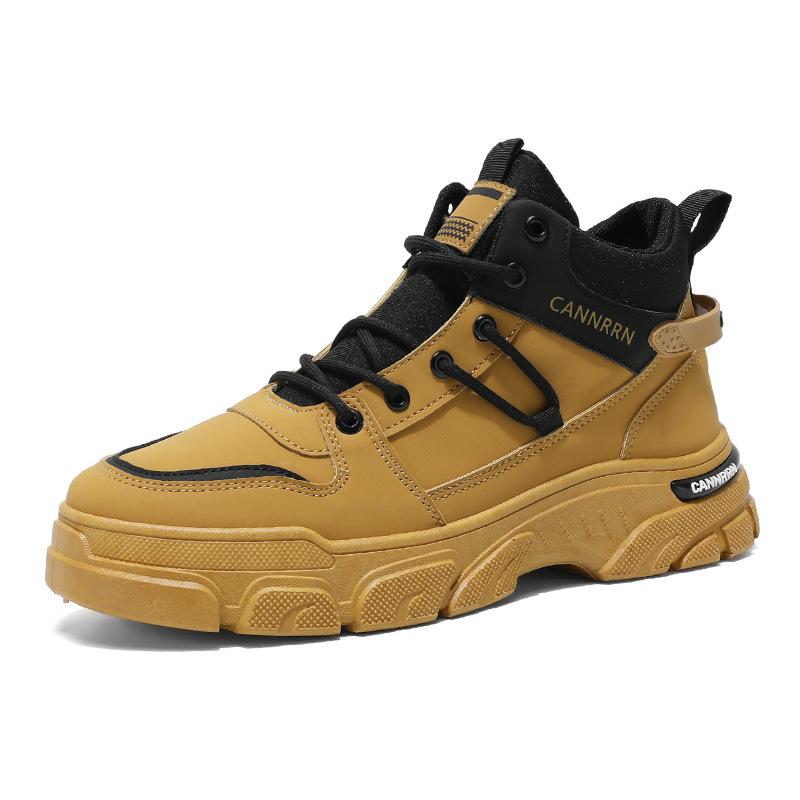 Autumn Men's Shoes New High-top Martin Boots Men's Trendy and Versatile Work Work Shoes Non-slip Casual Short Boots