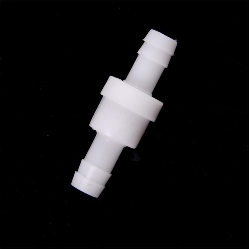1PC White 4/6/8/10/12mm Plastic One Way Inline Check Valve Fuel Gas Liquid Water Suitable for water petrol diesel oils