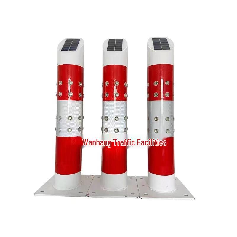 Solar LED Flashing Warning Post