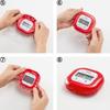TANITA Küchen-Studien-Timer mit Magnet, Rotierender Silikon-Timer, Rot, TD-420 RD, zum sauberen Befestigen von Frischhaltefolie