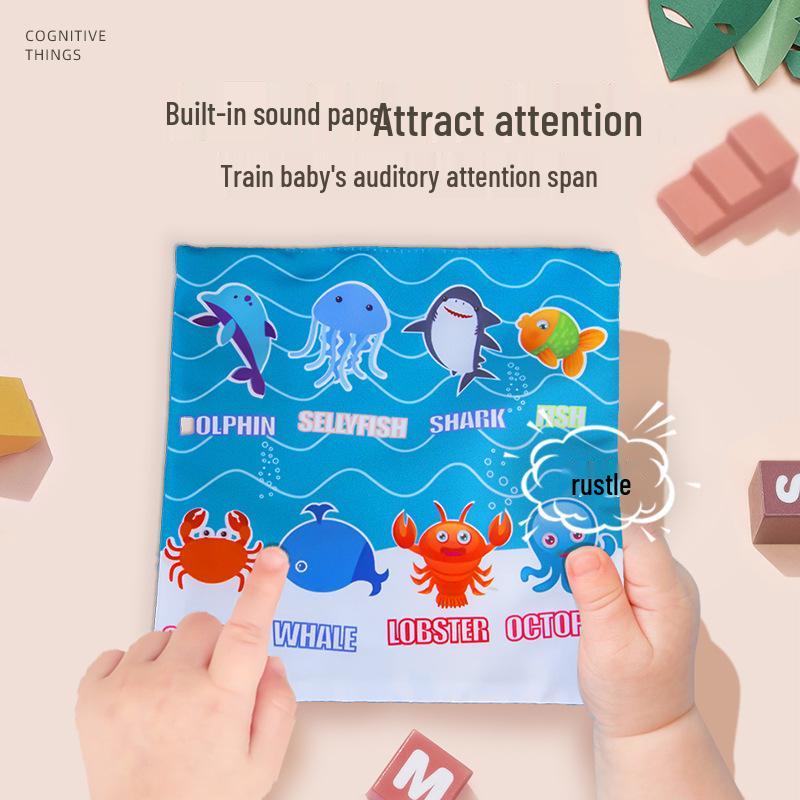 Infant Tear-Proof Tissue Box Toy for Finger Exercise and Simulation Learning