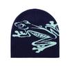 Trendy Casual Jacquard Kikker Gebreide Muts voor Street Style