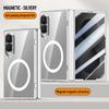 Glossy Electroplated Frame PC For Magsafe Case for Samsung Galaxy Z Fold 8 Ultra ZFold8 Hinge Armor Cover Glass Protector Film