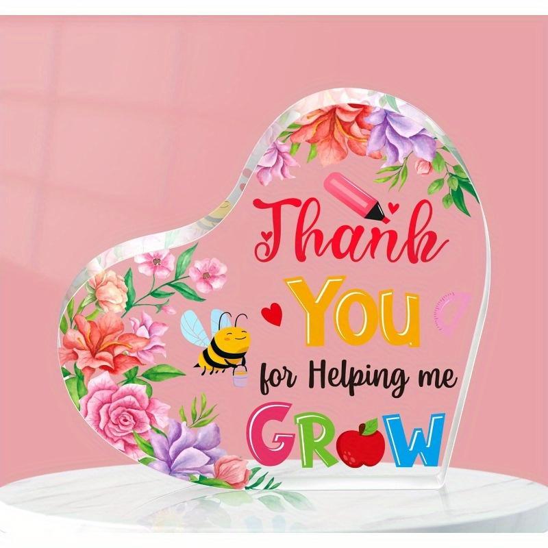 

Спасибо, что помогаете мне расти Акриловый декор в форме сердца, Милый декор для стола, Офисный декор для женщин, Декор комнаты в стиле бохо чистый