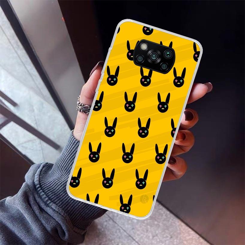 Bad Bunny Heart Phone Case For Xiaomi Poco X7 X6 X5 Pro F7 Ultra Redmi 15C 15 13 13C 12 12C 10 10A 10C 9 9A 9C 9T Shell Poco X7