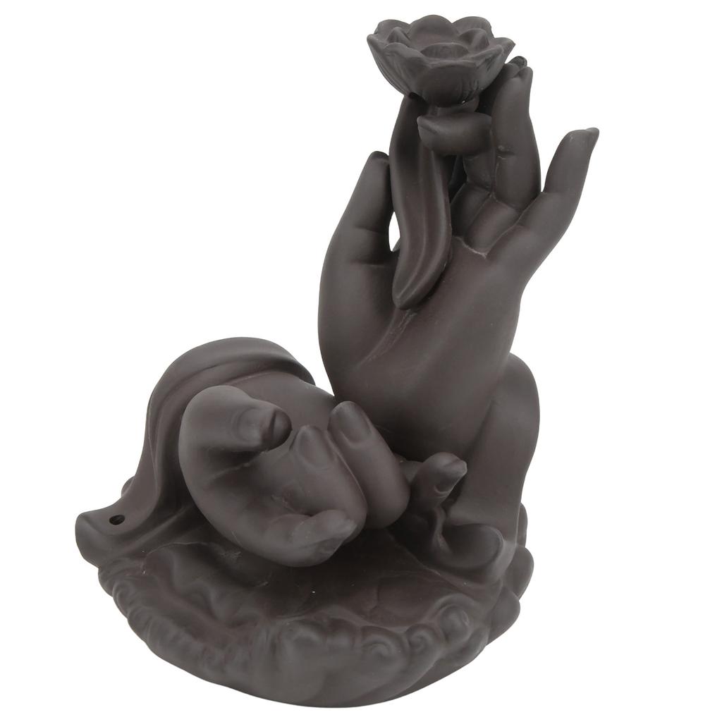 Buddha Hand Waterfall Incense Burners Smoke Waterfall Moderate Size Backflow Incense Holder for