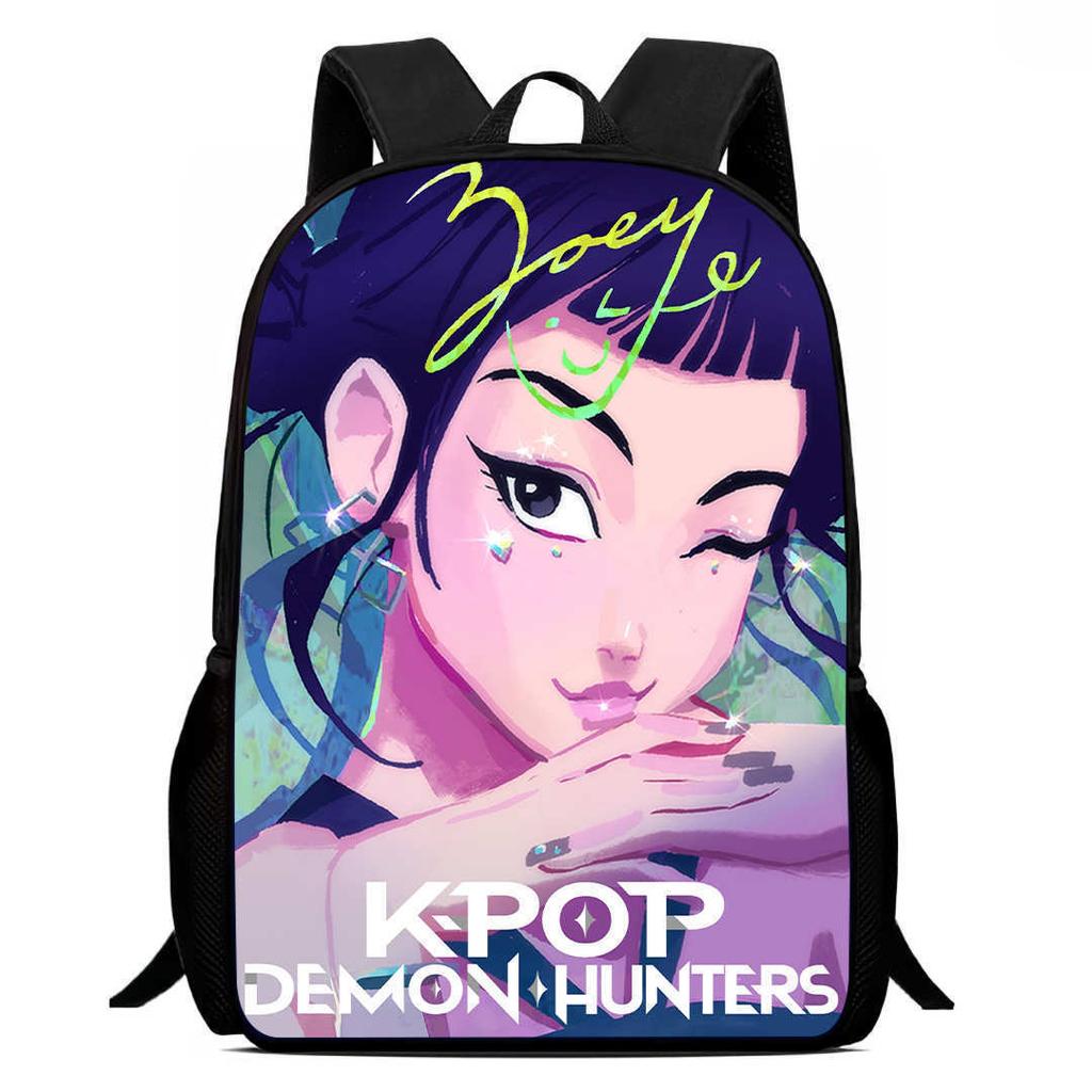 Printed Witch Hunters Student School Bag, Cartoon K-Pop Backpack Lightweight Casual 123Rd Grade Male