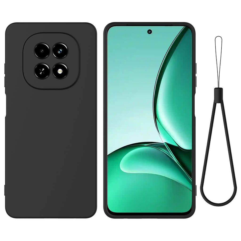For Realme C63 5G/V60 5G Case Liquid Silicone Anti-Scratch Phone Cover with Hand Strap