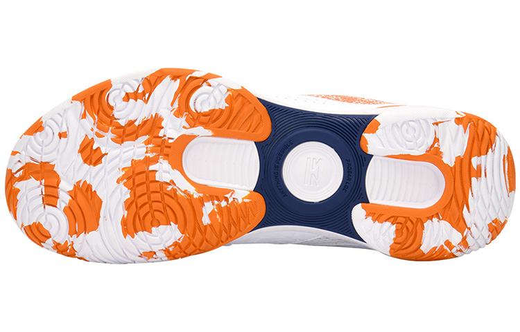 Li Ning Slip Resistant, Abrasion Resistant, Breathable, Lightweight Low Top Badminton Shoes Unisex White Ice Orange AYTS061-1