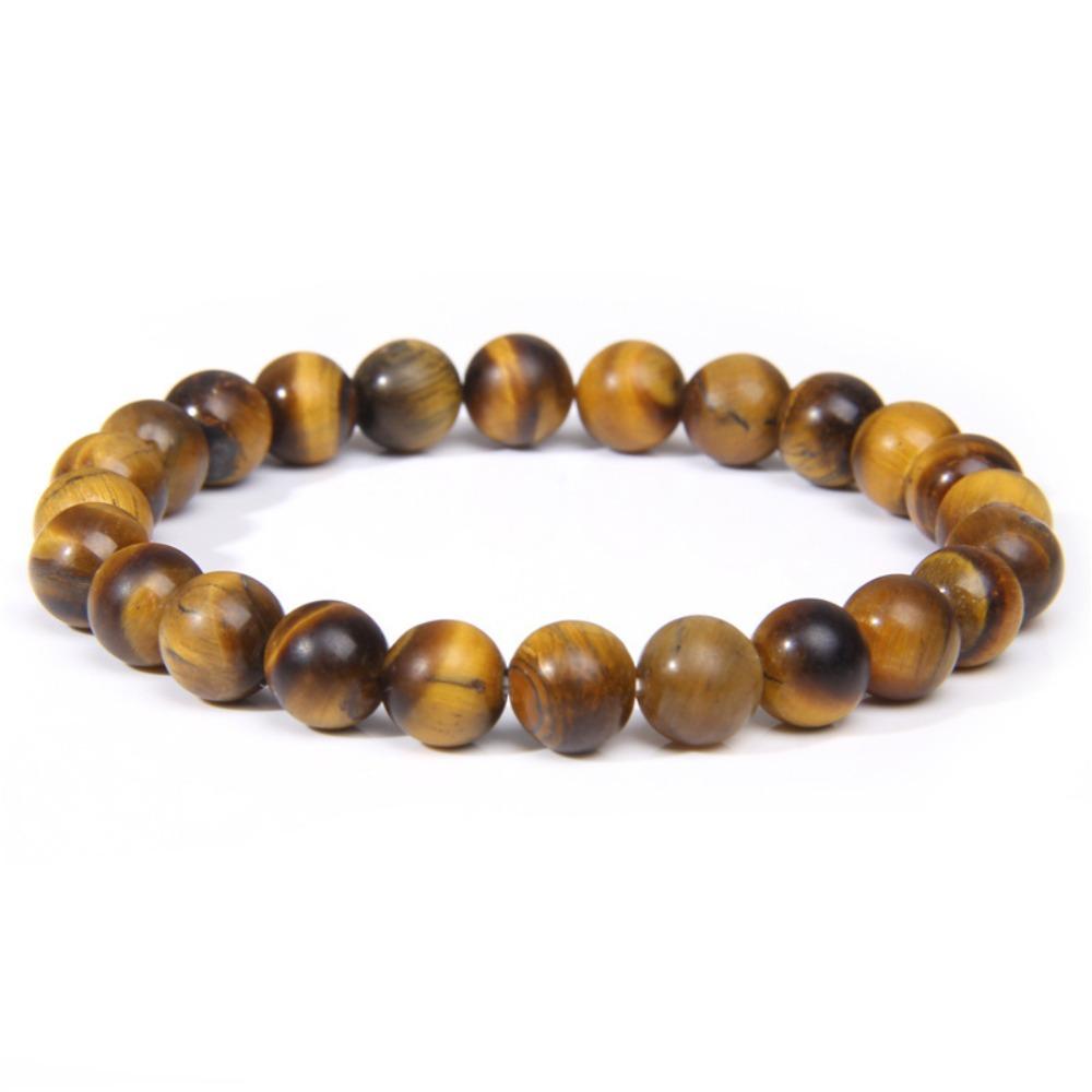 Natural 6MM Fashion Stone Bracelets Tourmaline Amethyst Amazonite Moonstone Citrine Quartz For Women Jewelry Charm Cute Gift