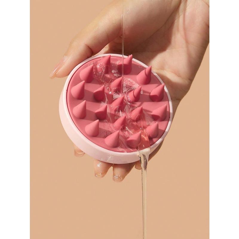 Wheat Straw Hair Scalp Massage Brush, Silicone Hair Brush, Scalp Exfoliating Scrub, Dandruff Removal Tool