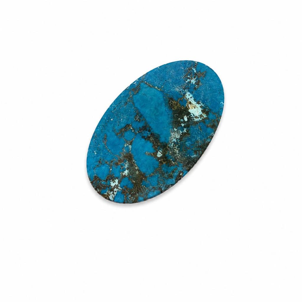 Cabochon Ovale Turquoise Bleue | Pierre Précieuse Turquoise Naturelle | Cabochon Libre pour la Fabrication de Bijoux