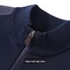 Antonio Men's Fleece-Lined Business Casual Half-Zip Knit Sweater