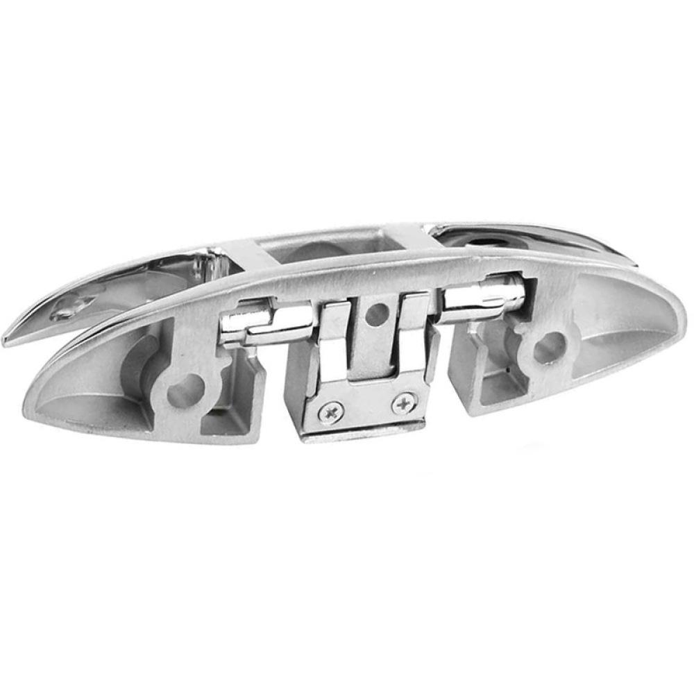 316 Stainless Steel Marine Folding Bollard – Flip-Up Dock Bollard For Boats, Yachts, And Kayaks – Corrosion-Resistant, Mirror Finish – 5“ And 6” Sizes