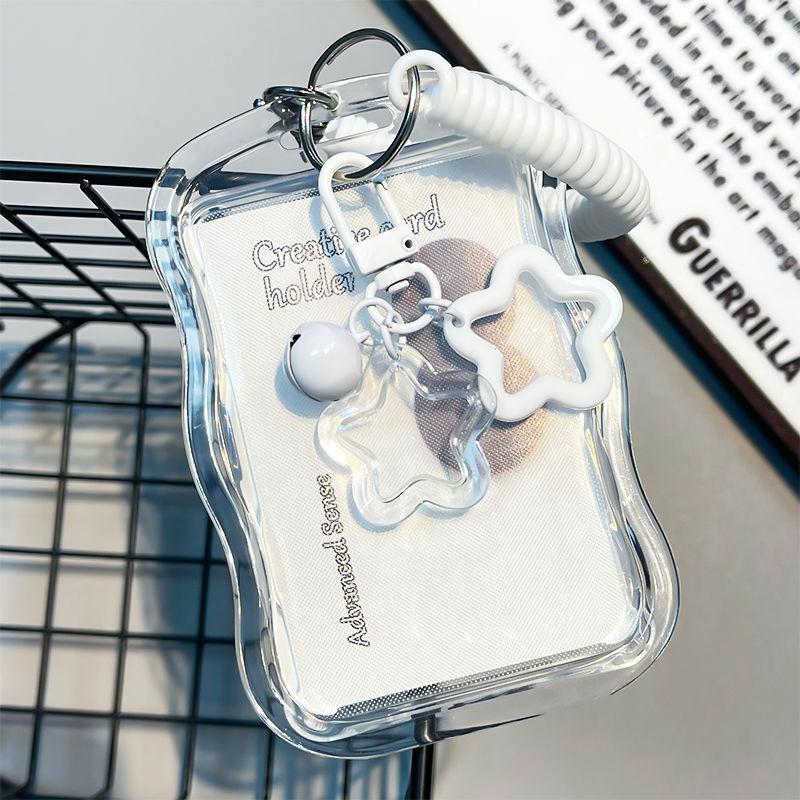 

Креативный дизайн Kpop держатель для фотокарточек Прозрачный держатель для карточек Брелок для фото чехлы для автобусных карточек Чехол для студенческих карточек Защитник для фотографий