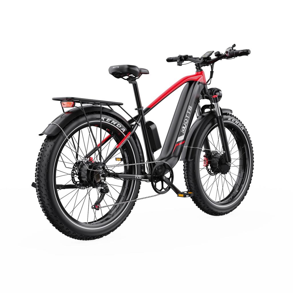 Elektrofahrrad Duotts F26, Doppelmotor 750W, 48V 20AH Akku, Höchstgeschwindigkeit 55 km/h, Reichweite 120 km, 26x4,0 Zoll Reifen